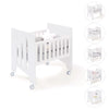 Berceau de cododo (5en1) avec roues 60x80 cm blanc · Omni Uno White