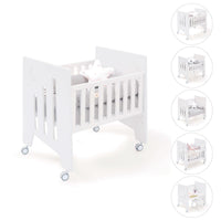 Berceau de cododo (5en1) avec roues 60x80 cm blanc · Omni Uno White