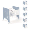 Co-sleeping crib (5in1) with wheels 60x80 cm blue · Omni Uno Blue denim