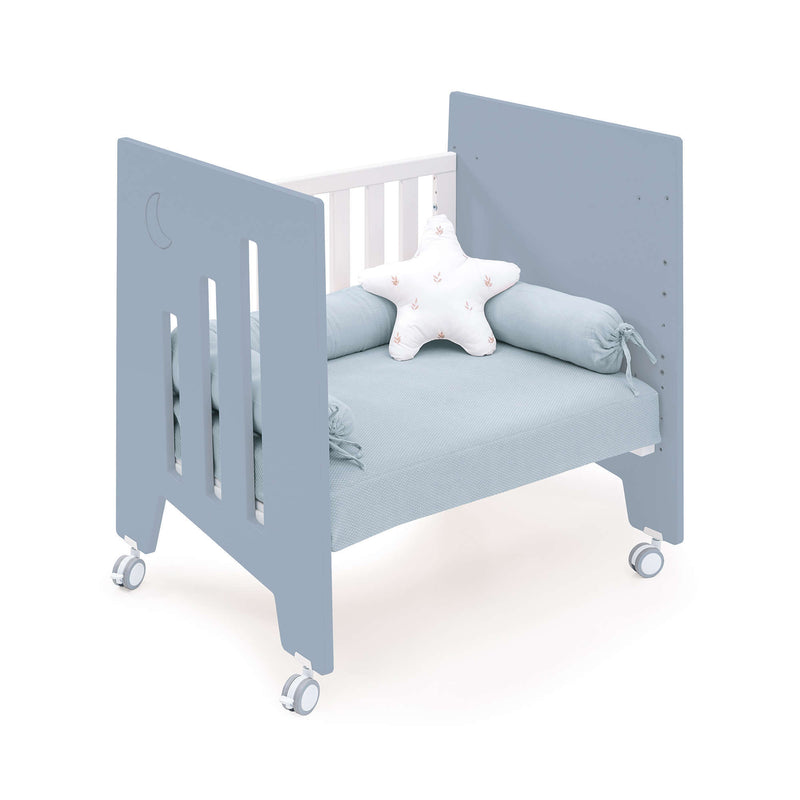 Co-sleeping crib (5in1) with wheels 60x80 cm blue · Omni Uno Blue denim