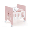 Co-sleeping crib (5in1) with wheels 60x80 cm light pink · Omni Uno Flamingo