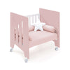 Co-sleeping crib (5in1) with wheels 60x80 cm light pink · Omni Uno Flamingo
