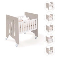 Co-sleeping crib (5in1) with wheels 60x80 cm beige · Omni Uno Arena