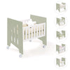 Berceau cododo (5en1) avec roues 60x80 cm vert-olive · Omni Uno Erba