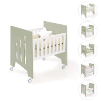 Berceau cododo (5en1) avec roues 60x80 cm vert-olive · Omni Uno Erba