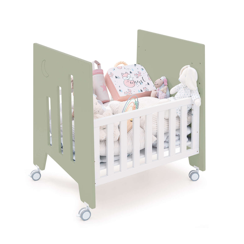 Berceau cododo (5en1) avec roues 60x80 cm vert-olive · Omni Uno Erba