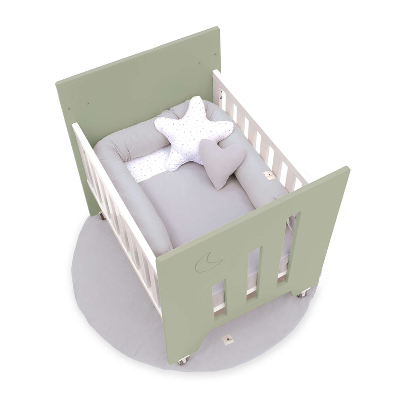 Berceau cododo (5en1) avec roues 60x80 cm vert-olive · Omni Uno Erba