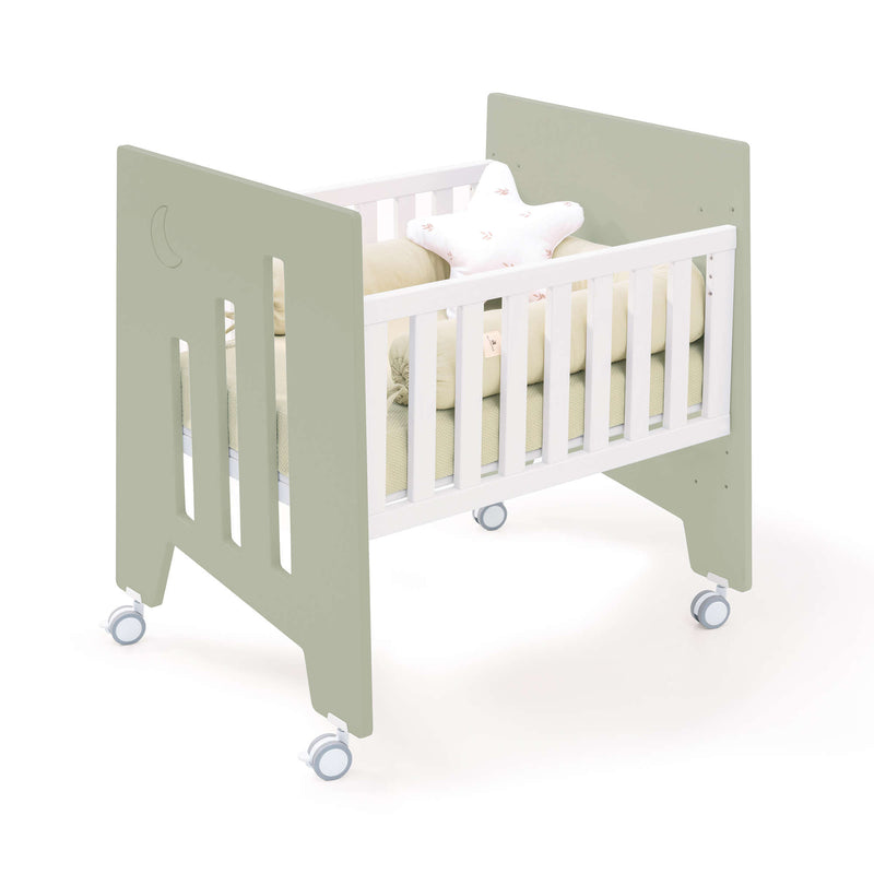 Berceau cododo (5en1) avec roues 60x80 cm vert-olive · Omni Uno Erba