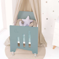 Co-sleeping crib (5in1) with wheels 60x80 cm green · Omni Uno Eucalyptus
