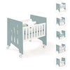Co-sleeping crib (5in1) with wheels 60x80 cm green · Omni Uno Eucalyptus
