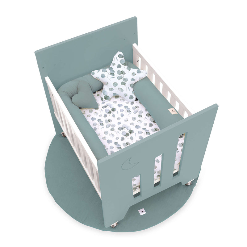 Co-sleeping crib (5in1) with wheels 60x80 cm green · Omni Uno Eucalyptus