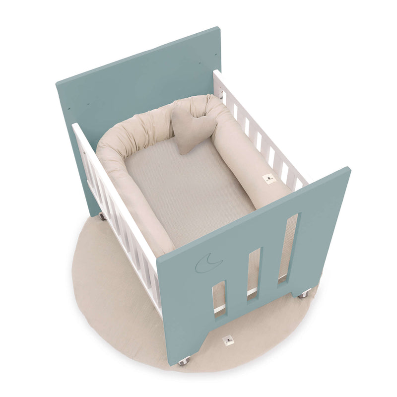 Co-sleeping crib (5in1) with wheels 60x80 cm green · Omni Uno Eucalyptus