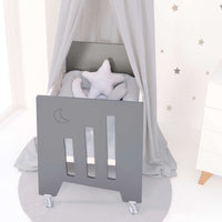 Co-sleeping crib (5in1) with wheels 60x80 cm anthracite · Omni Uno Antracita