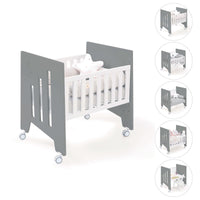 Co-sleeping crib (5in1) with wheels 60x80 cm anthracite · Omni Uno Antracita