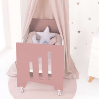 Co-sleeping crib (5in1) with wheels 60x80 cm pink · Omni Uno Quarzo