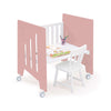Co-sleeping crib (5in1) with wheels 60x80 cm pink · Omni Uno Quarzo
