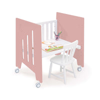 Co-sleeping crib (5in1) with wheels 60x80 cm pink · Omni Uno Quarzo