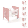 Co-sleeping crib (5in1) with wheels 60x80 cm pink · Omni Uno Quarzo
