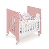 Co-sleeping crib (5in1) with wheels 60x80 cm pink · Omni Uno Quarzo