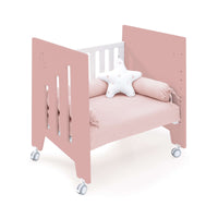 Co-sleeping crib (5in1) with wheels 60x80 cm pink · Omni Uno Quarzo