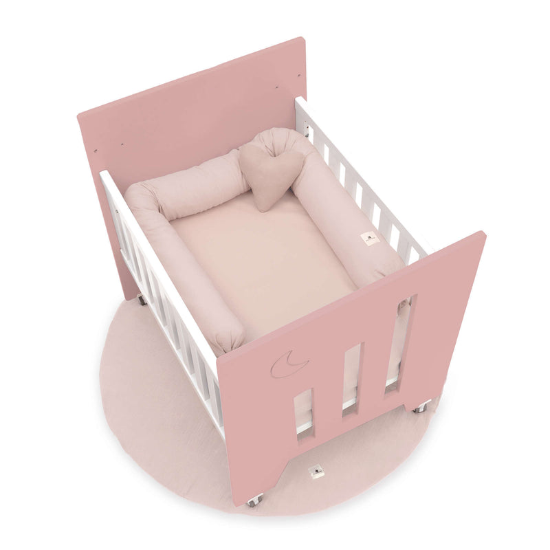 Co-sleeping crib (5in1) with wheels 60x80 cm pink · Omni Uno Quarzo