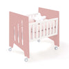 Co-sleeping crib (5in1) with wheels 60x80 cm pink · Omni Uno Quarzo
