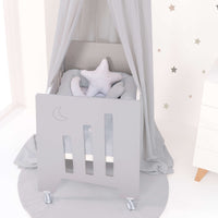 Co-sleeping crib (5in1) with wheels 60x80 cm grey · Omni Uno Grey