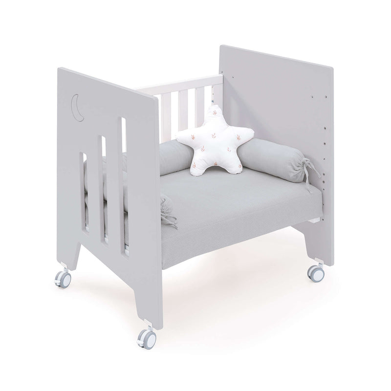 Co-sleeping crib (5in1) with wheels 60x80 cm grey · Omni Uno Grey
