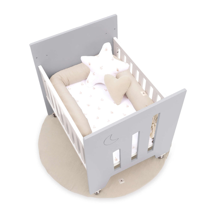 Co-sleeping crib (5in1) with wheels 60x80 cm grey · Omni Uno Grey