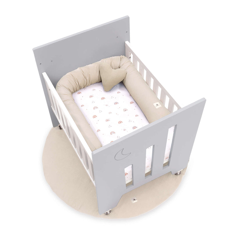 Co-sleeping crib (5in1) with wheels 60x80 cm grey · Omni Uno Grey