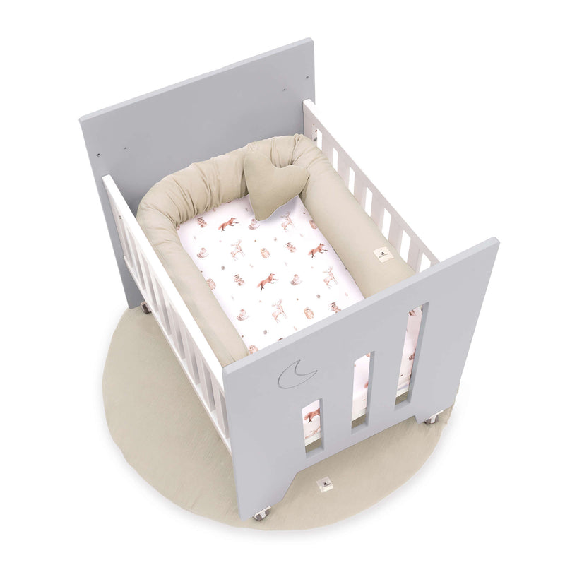 Co-sleeping crib (5in1) with wheels 60x80 cm grey · Omni Uno Grey