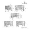 Co-sleeping cot 60x120 cm (5in1) white/anthracite · Omni Due Antracita