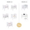 Crib 60x80 cm and cot 60x120 cm (7in1) white · Omni Tre White