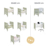 Mini berço 60x80 cm e berço 60x120 cm (7em1) verde-oliva · Omni Tre Erba
