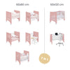 Mini berço 60x80 cm e berço 60x120 cm (7em1) rosa · Omni Tre Quarzo