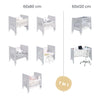 Crib 60x80 cm and cot 60x120 cm (7in1) grey · Omni Tre Grey