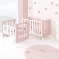 Berceau et lit bébé tout en un (7en1) blanc/rose clair · Nexo Tre Flamingo