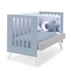 Co-sleeping cot 60x120 cm (4in1) white/blue · Nexo Due Blu denim