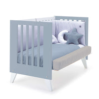 Co-sleeping cot 60x120 cm (4in1) white/blue · Nexo Due Blu denim