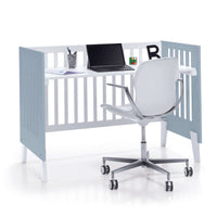Mini berço e berço todo en uno (7em1) branco/azul · Nexo Tre Blu denim
