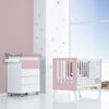 Mini berço e berço todo en uno (7em1) branco/rosa claro · Nexo Tre Flamingo