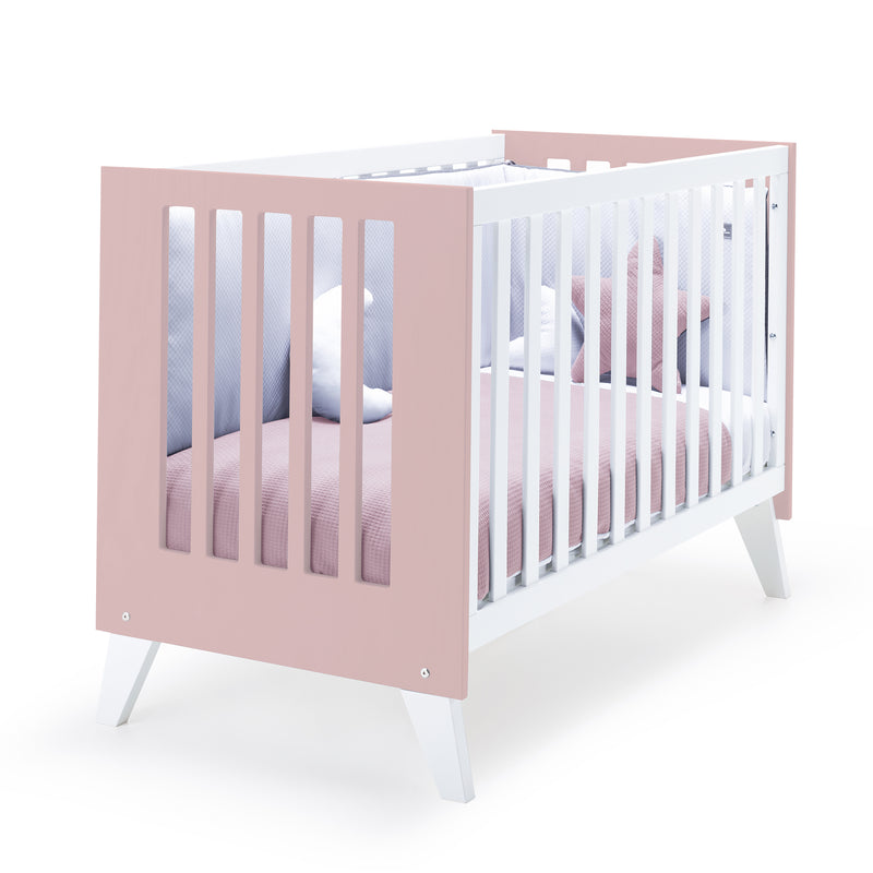 Mini berço e berço todo en uno (7em1) branco/rosa claro · Nexo Tre Flamingo