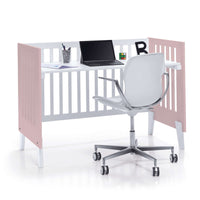 Mini berço e berço todo en uno (7em1) branco/rosa claro · Nexo Tre Flamingo