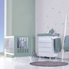 Mini berço e berço todo en uno (7em1) branco/verde eucalipto · Nexo Tre Eucalyptus