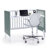 Mini berço e berço todo en uno (7em1) branco/verde eucalipto · Nexo Tre Eucalyptus
