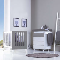 Mini berço e berço todo en uno (7em1) branco/antracite · Nexo Tre Antracita