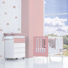 Mini berço e berço todo en uno (7em1) branco/rosa · Nexo Tre Quarzo