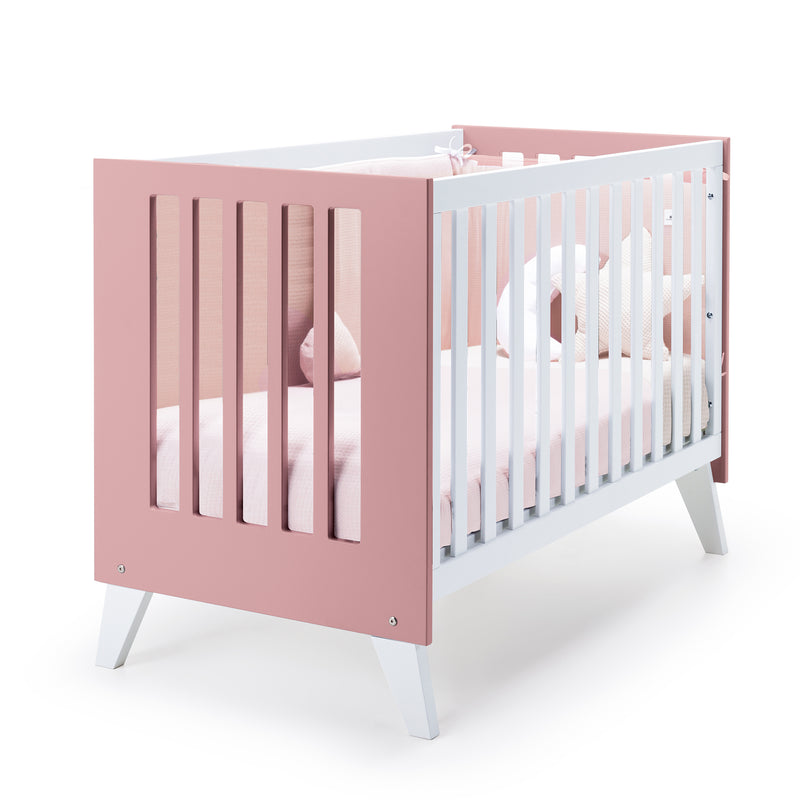 Mini berço e berço todo en uno (7em1) branco/rosa · Nexo Tre Quarzo