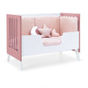 Lit bébé de cododo 60x120 cm (4en1) rose · Nexo Due Quarzo