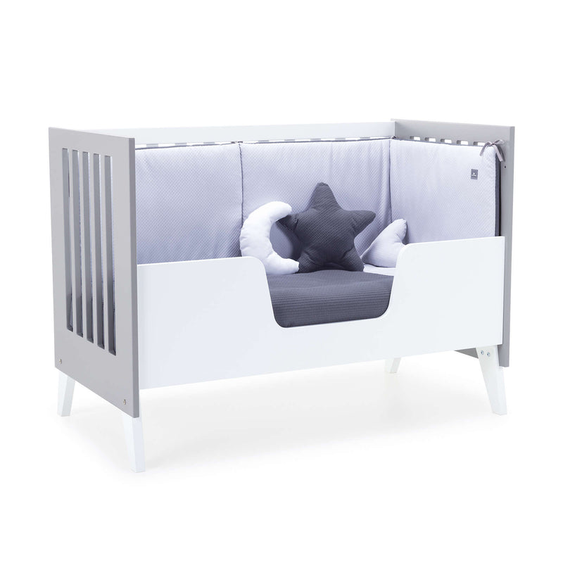 Beistellbett 60x120 cm (4in1) weiss/grau · Nexo Due Grey